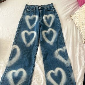 adika heart wide leg jeans